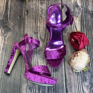 Madden Girl Purple Velvet Sandals
